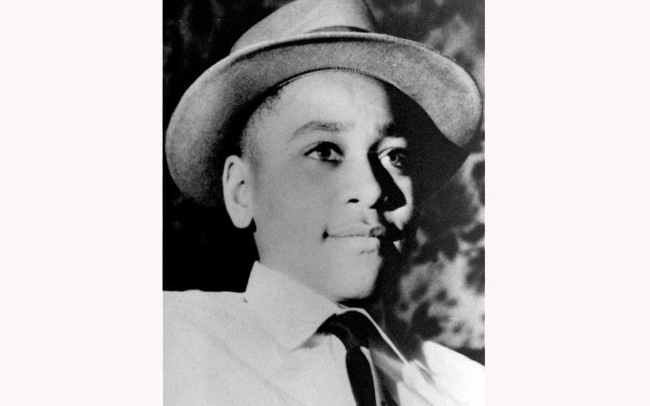 A photo of Emmett Till.