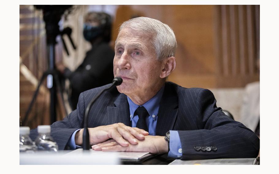 Dr. Anthony Fauci, director of the National Institute of Allergy and Infectious Diseases, testifies during a Senate hearing on Capitol Hill on May 17, 2022, in Washington, D.C.