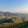 A hill in Valdobbiadene, Italy, looks out over the region where Prosecco comes from. Nearby vending machines sell the famous wine along with other items.