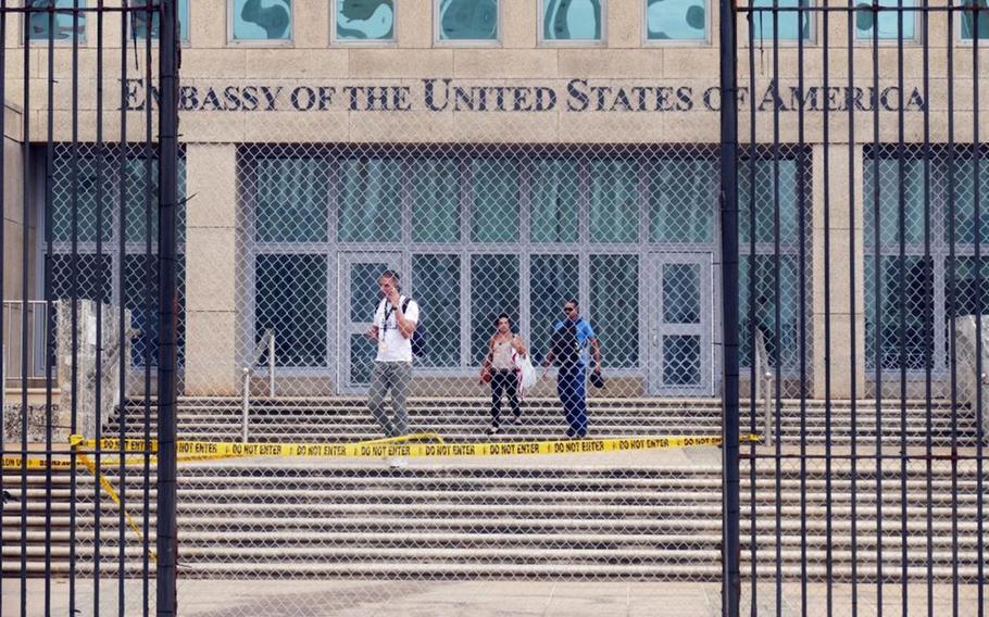 The U.S. Embassy in Cuba when it was being shut down amid a wave of mysterious medical symptoms in 2016. 