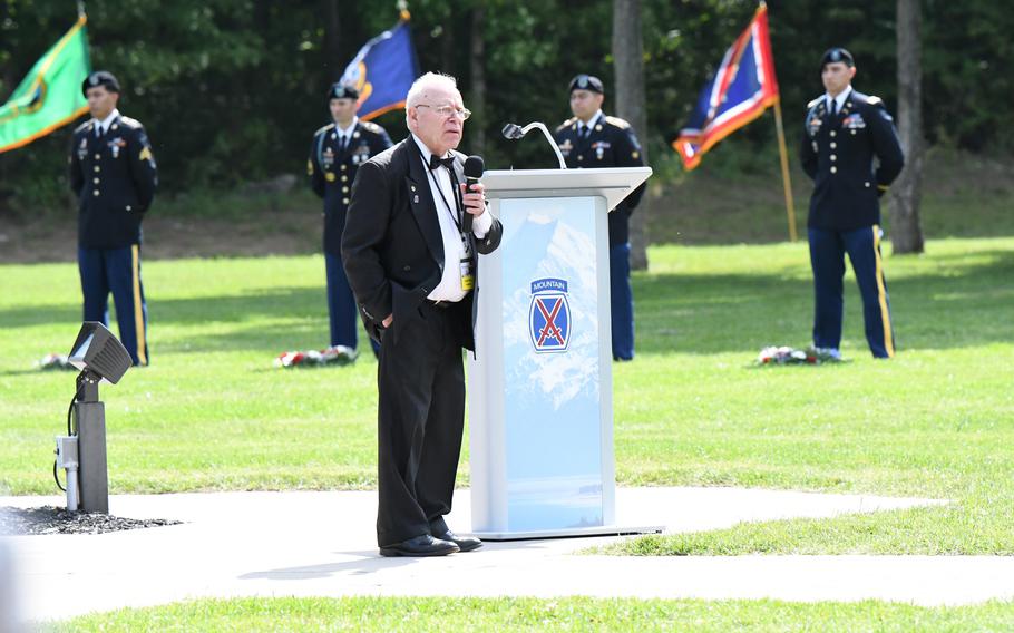 Paul Monti, father of Sgt. 1st Class Jared Monti, who posthumously was awarded the Medal of Honor in September 2009, served as guest speaker at the Annual Remembrance Ceremony on Aug. 31 at Memorial Park.