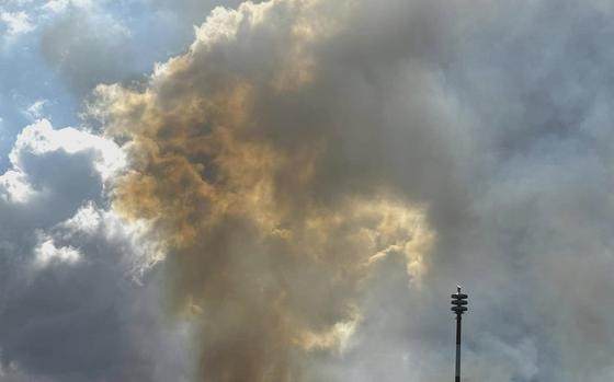 Smoke from a wildfire.