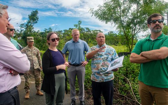 Staff members of the U.S. Senate Appropriations Committee, Subcommittee on Defense, tour proposed sites on Guam for a planned integrated missile defense system for the island, Aug. 9, 2023.