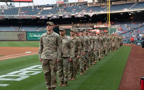 Baltimore Orioles, Washington Nationals unite for military tribute