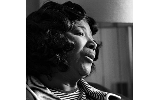 Tokyo, April, 1971: Mahalia Jackson, considered by many to be the best American gospel singer ever, talks to a reporter at her hotel a few hours after she performed for Empress Nagako and other members of the Japanese imperial family. Jackson sang at many important events in American history, including the Kennedy inauguration, the 1963 March on Washington, and the funeral of Dr. Martin Luther King, Jr. At the March on Washington, she preceded Dr. King's "I Have a Dream" speech with the spiritual, "I Been 'Buked and I Been Scorned."

Read Stars and Stripes' full 1971 interview with Mahalia Jackson here.

Want to read Stars and Stripes’ interviews with other artists in Europe and the Pacific? Subscribe to Stars and Stripes’ historic newspaper archive! We have digitized our 1948-1999 European and Pacific editions, as well as several of our WWII editions and made them available online through https://starsandstripes.newspaperarchive.com/

META TAGS: Gospel Music Heritage Month; African American culture; Black culture; American culture; entertainment; music