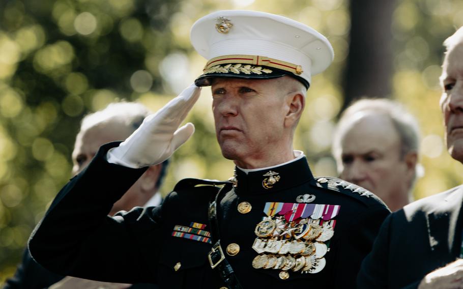 Marine Corps commandant returns to full duty after recovering from heart  attack