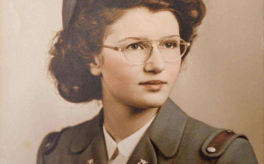 Carr in her nurse cadet uniform in Allentown, Pa., circa 1944. 