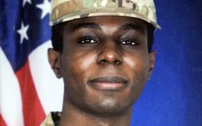 This family photo shows a portrait of American soldier Travis King displayed at the home of his grandfather Carl Gates, Wednesday, July 19, 2023, in Kenosha, Wis. Pvt. King bolted into North Korea while on a tour of the Demilitarized Zone on Tuesday, July 18, a day after he was supposed to travel to a base in the U.S. (Family Photo via AP)