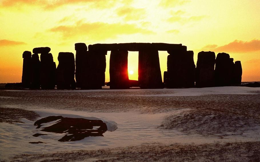 Stonehenge celebrates the Winter Solstice on Dec. 22. Attendance is free with a 5-pound charge to park. 