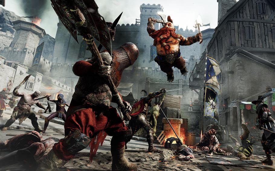 "Vermintide" features four-player cooperative fighting through a series of missions against a relentless foe.
