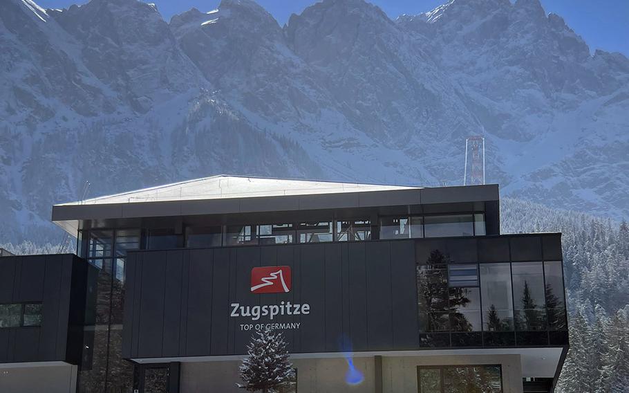The Zugspitze welcome center on March 6, 2021 in Grainau, Germany. The Zugspitze is currently closed, but visitors can park nearby and hike the surrounding trails.