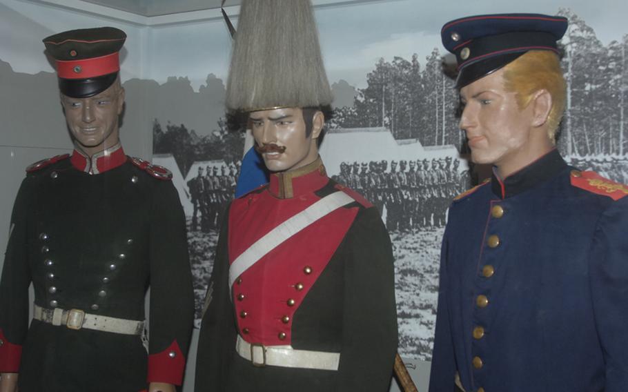 Mannequins dressed in the uniforms of some of the first soldiers to train at Grafenwöhr are on display at the Oberpfälzer Kultur- und Militärmuseum Grafenwöhr. The Bavarian army, the German army and now the U.S. Army and its allies have used the area for training.