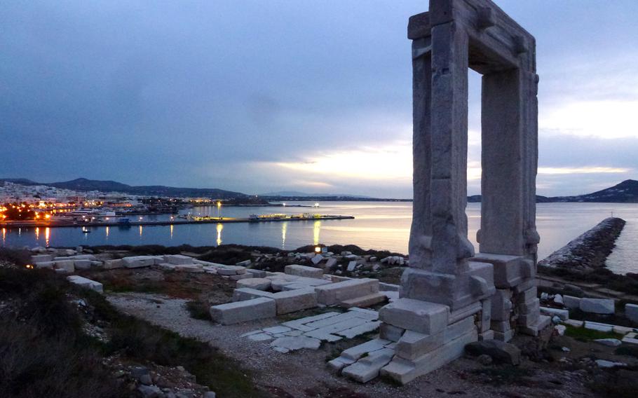 Apollo's temple overlooks the "Chora," or Old Town, on Naxos and offers spectacular sunset views.