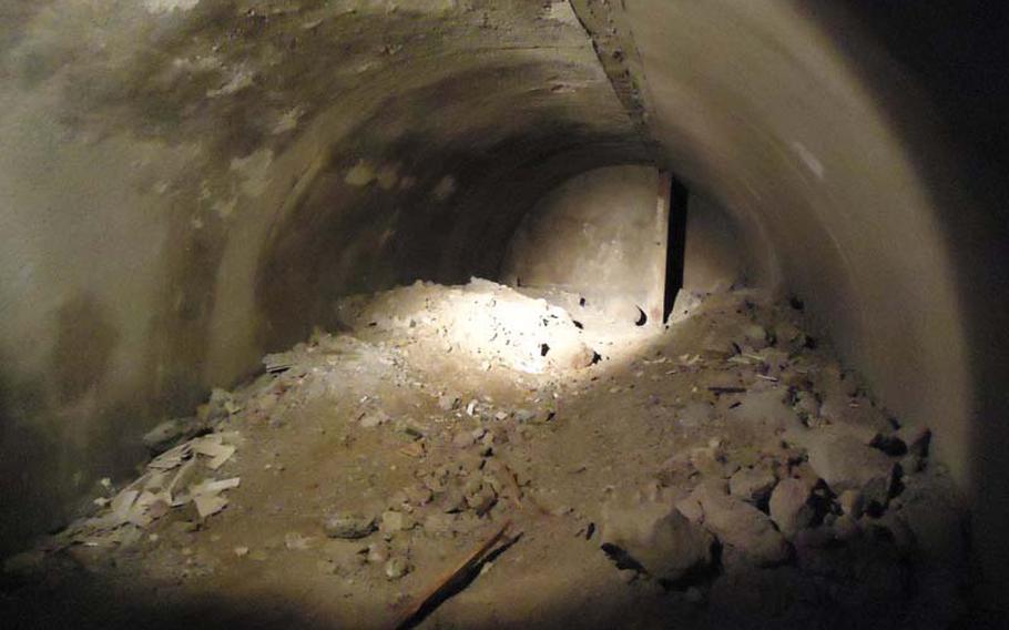 A portion of the Tateyama Air-raid Shelter was never fully excavated and is off limits due to the dangerous conditions. 