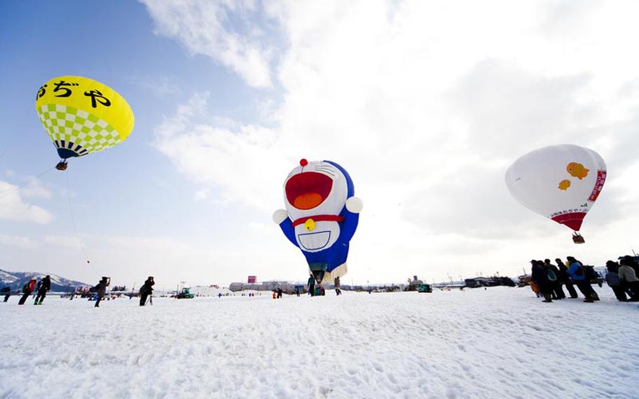 Hot Air Balloons, Japan Snow