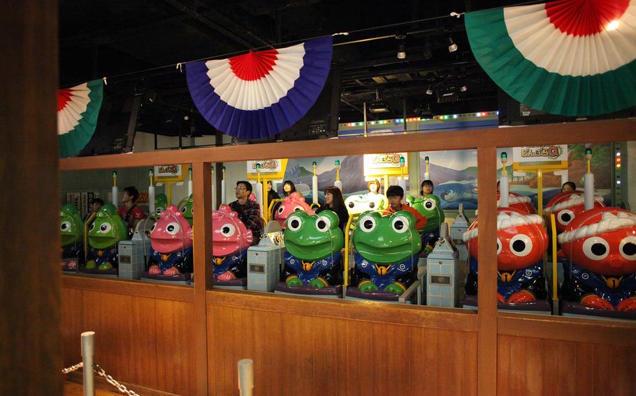 Even a Japanese translator could not understand how the "Explosive Mosquito Killing Mission" ride at Tokyo's Namco Namjatown worked.