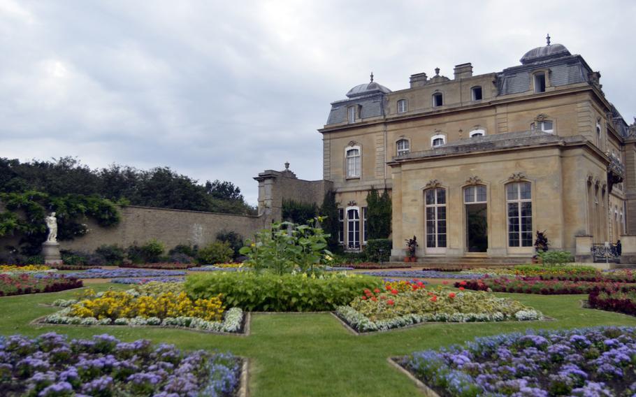 A view of the back garden of the Wrest Park country estate. Over an eight-week period, 13 full-time gardeners, together with 35 volunteers, utilized 14,700 plants to prepare the garden schemes.