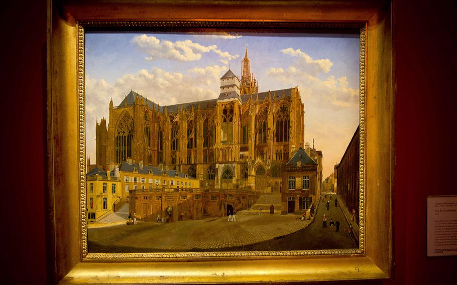 "Vue de la cathedrale de Metz," by Jacques-Dominique-Charles Gavard is on display at the Golden Court Museum.