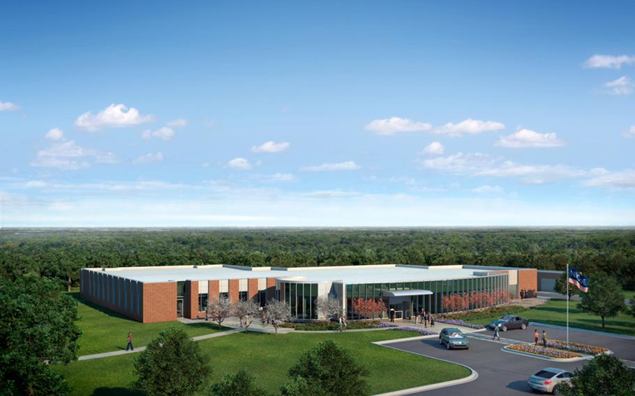 An artist's rendering of the new National Intrepid Center of Excellence satellite center at Fort Belvoir, Va.