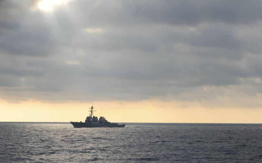 The Arleigh Burke-class guided-missile destroyer USS Gonzalez transits the Atlantic Ocean in this May 2010 photo.
