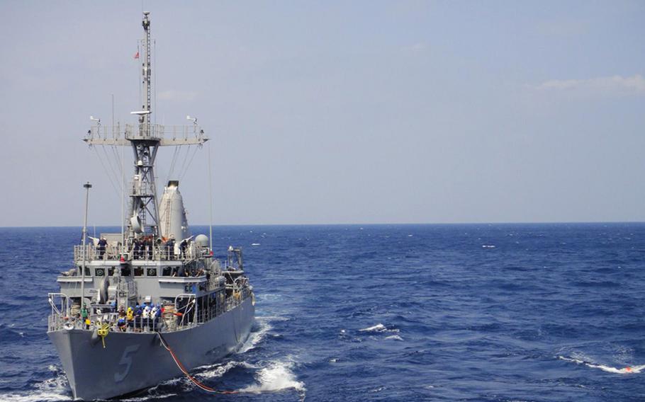 The USS Guardian is pictured in the East China Sea in this March 2011 photo.
