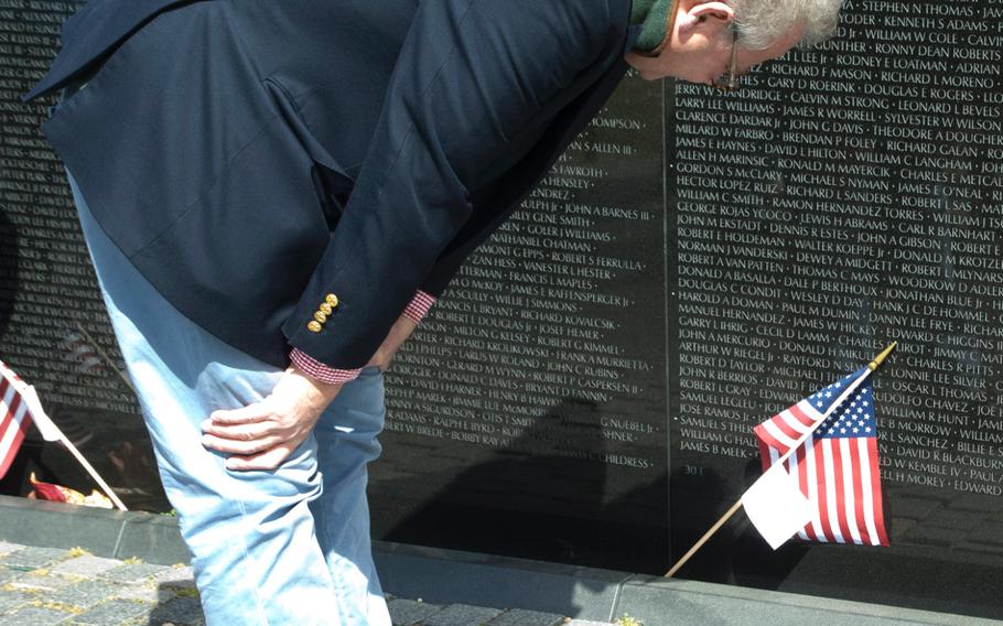 At the Vietnam Veterans Memorial in Washington, D.C. on March 29, 2013, the 40th anniversary of the day the last U.S. combat troops left Vietnam.