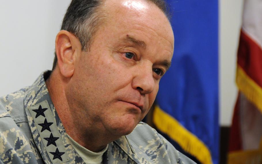 U.S. Air Force Gen. Philip Breedlove, NATO supreme allied commander Europe and head of U.S. European Command, seen in a photo from May 30, 2013, during an interview in Naples, Italy. 