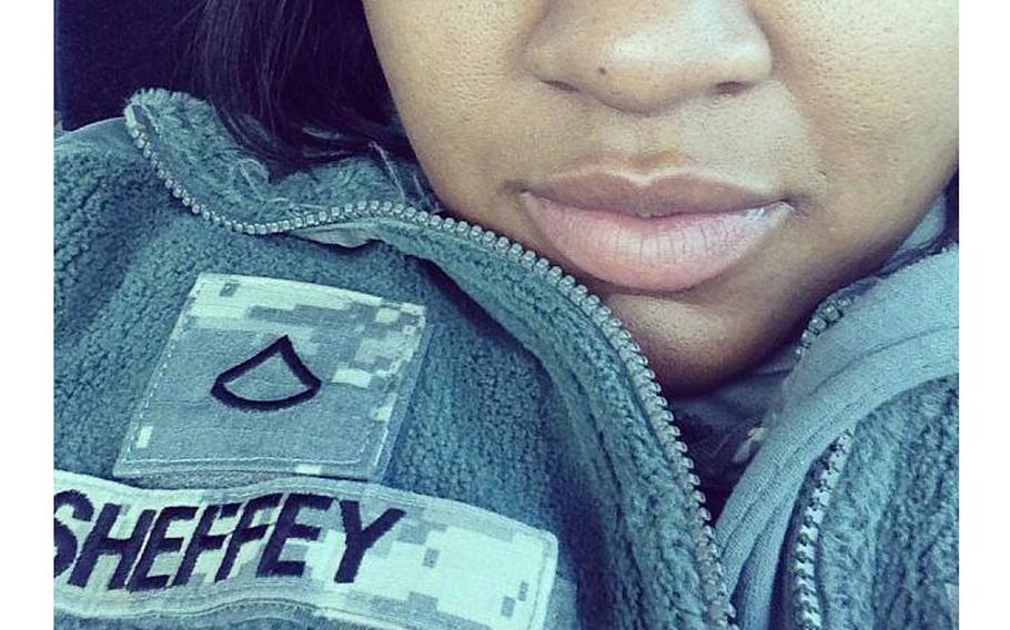Officials at Fort Carson in Colorado are investigating reports that Pfc. Tariqka Sheffey posted a photo on Instagram of herself deliberately avoiding saluting the flag. 