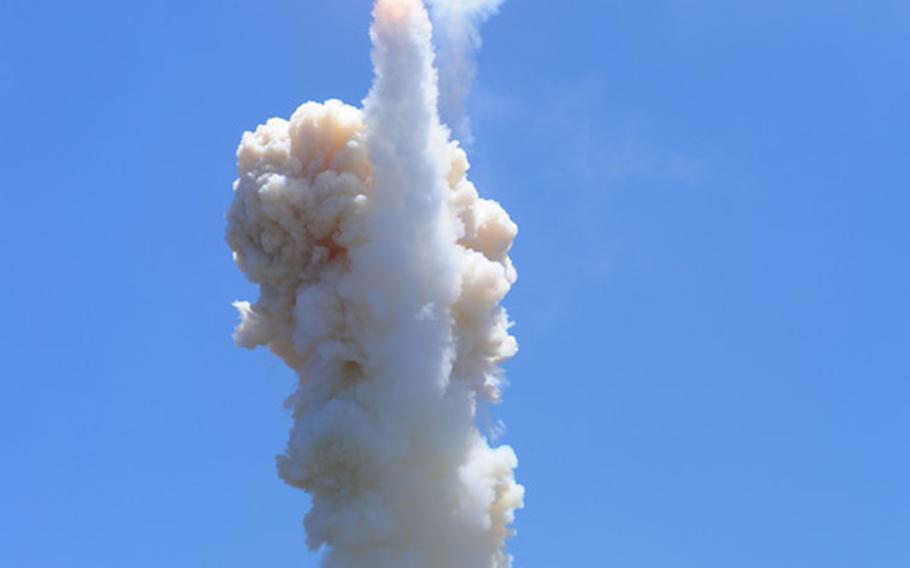 Servicemembers at the U.S. Army’s Reagan Test Site on Kwajalein Atoll, in the Marshall Islands, launched a ground-based interceptor that successfully defeated an intermediate-range missile during a test Sunday of the Ballistic Missile Defense System.