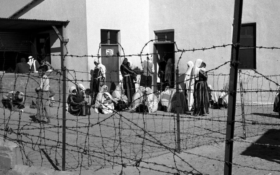 At Camp Jabaliya, one of the refugee settlements on the Gaza Strip, in February, 1958.