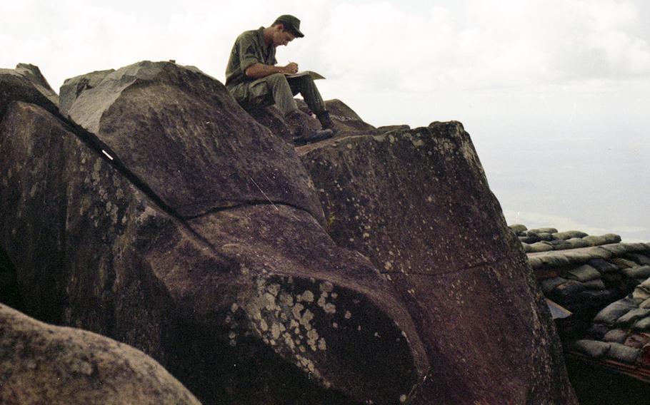 On Nui Ba Den (Black Virgin Mountain), Vietnam, in 1969.