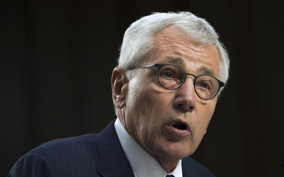 Secretary of Defense Chuck Hagel testifies before the Senate Armed Services Committee in Washington D.C. on Tuesday, Sept. 16, 2014. 