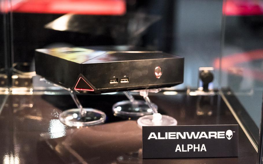 Alienware introduces its new streaming game console Alpha at the Tokyo Game Show Sept. 18, 2014, in Maruhaki, Japan.