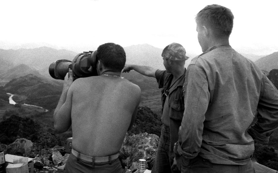 Marines on the Rockpile in South Vietnam, October, 1966.