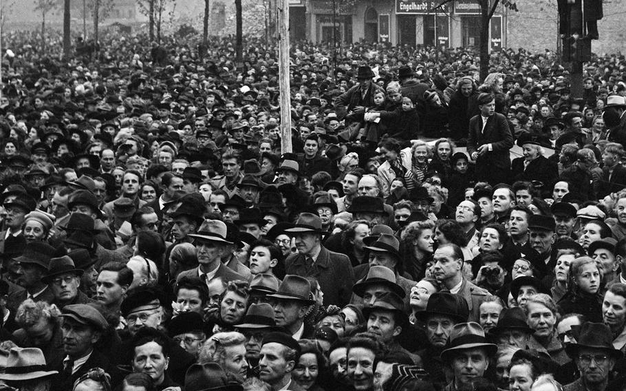 Berliners at the Freedom Bell ceremony.