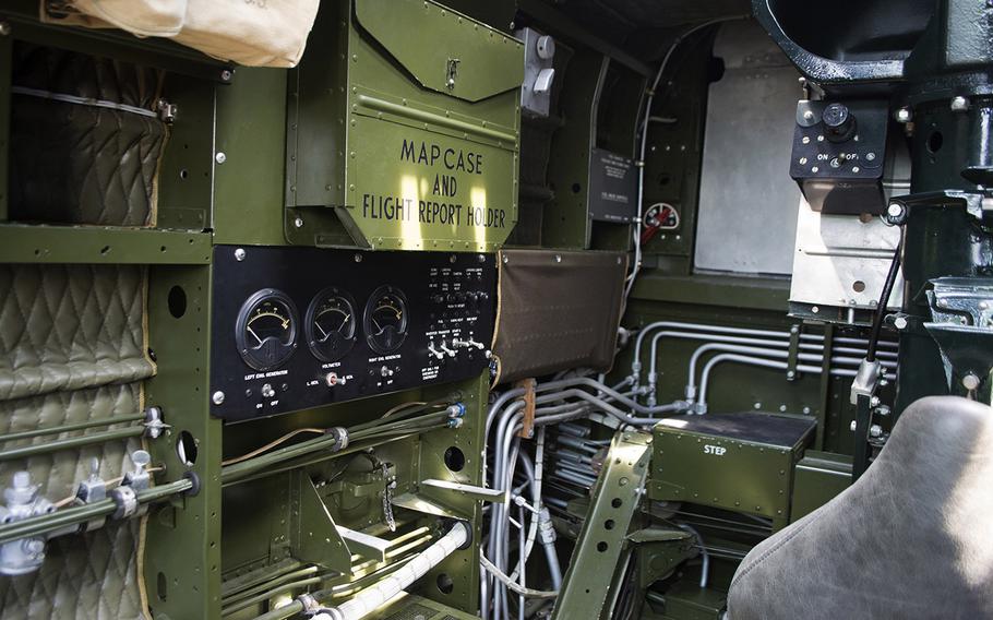 Inside a World War II era plane at the Culpeper Regional Airport Thursday, May 7, during the preview for the Arsenal of Democracy: World War II Victory Capitol Flyover.