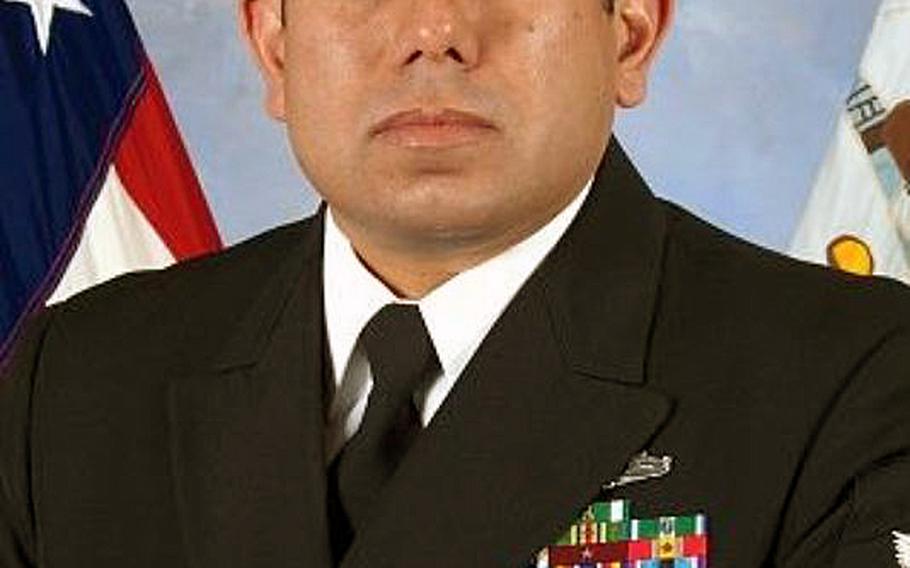 USS Comfort Command Senior Chief Aurelio Ayala was relieved from the ship's Medical Treatment Facility July 9, 2015.