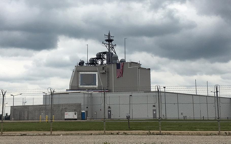 A U.S. Aegis Ashore missile defense system at Naval Support Facility Deveselu, Romania, Thursday, May 12, 2016.