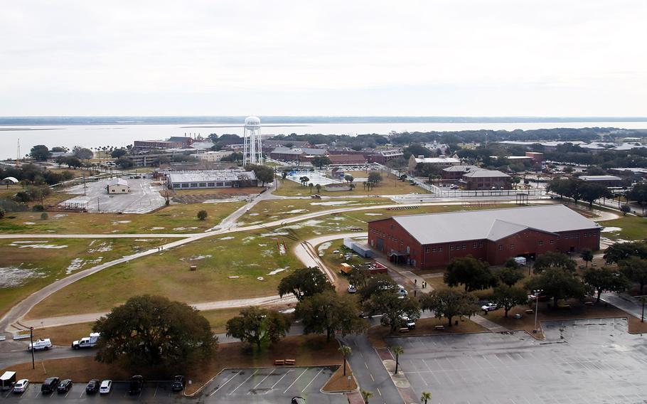 A February, 2015 aerial view of Marine Corps Recruit Depot Parris Island S.C.