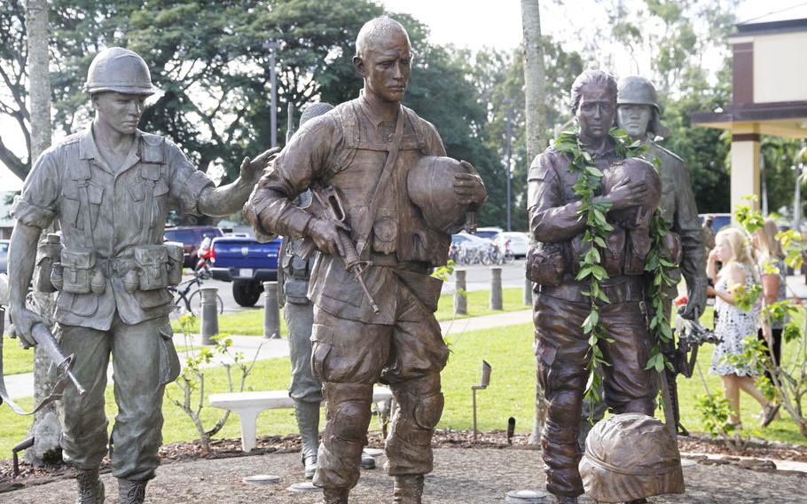 Hawaii-based sculptor Lynn Weiler Liverton spent about 11 months researching, designing and creating each figure for the "United by Sacrifice" memorial.
