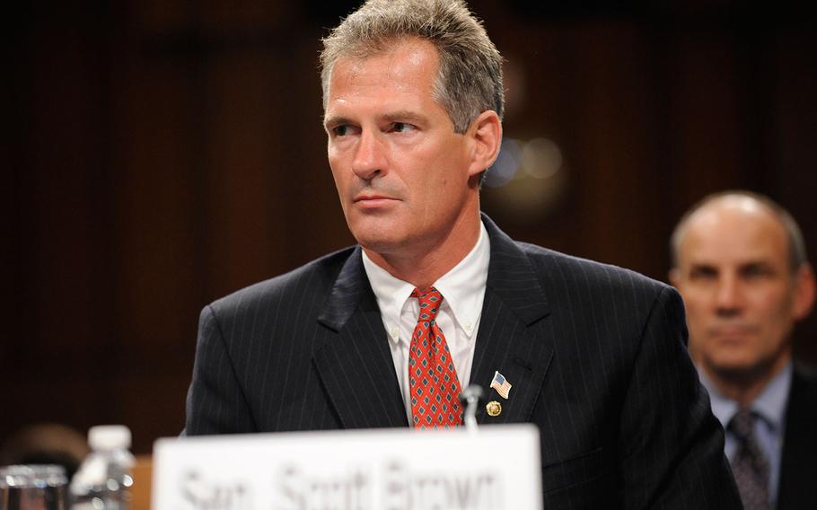 Sen. Scott Brown (R-MA) during a Senate Judiciary Committee hearing on Monday, June 28, 2010 in Washington, D.C.