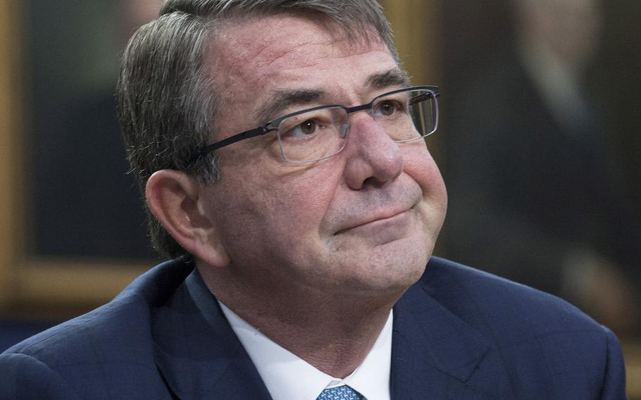 Defense Secretary Ash Carter, at a House hearing in February, 2016.