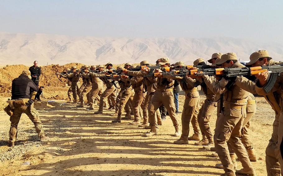U.S. and coalition special forces started training new recruits for Hashd al Shaabi militias in December 2016 at a facility about 55 miles south of Mosul. 