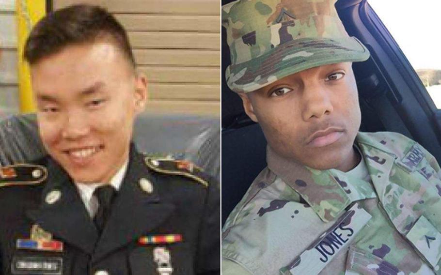 Fort Bliss soldiers Jake Obad-Mathis and Melvin Jones