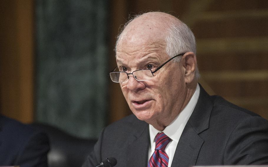 Sen. Ben Cardin, D-Md., grills Rex Tillerson, President-elect Donald Trump's nominee for secretary of state, during a Senate Foreign Relations Committee hearing on Capitol Hill in Washington, D.C., on Wednesday, Jan. 11, 2017.