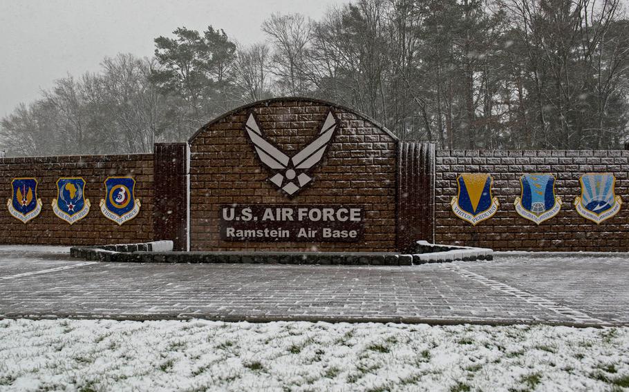 Near the west gate of Ramstein Air Base, Germany. According to Austrian and German media, a 17-year-old man who was arrested Jan. 20 in Vienna said he considered attacking the air base with a bomb. 

