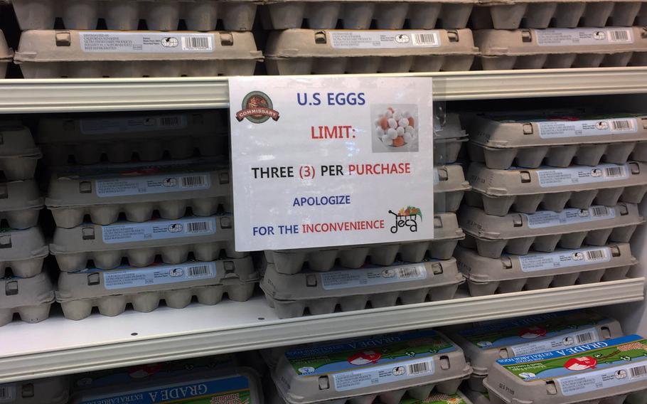 Commissary customers in South Korea are facing limits on the number of U.S. eggs they can purchase as the country suffers from its worst-ever outbreak of bird flu.