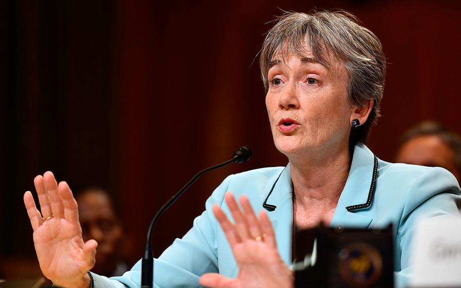 Secretary of the Air Force Heather Wilson testifies before the Senate Appropriations Committee for Defense on June 21, 2017 in Washington, D.C. 