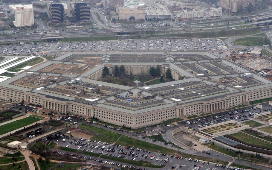 The Pentagon is seen in this aerial view in Washington, D.C. on March 27, 2008. 