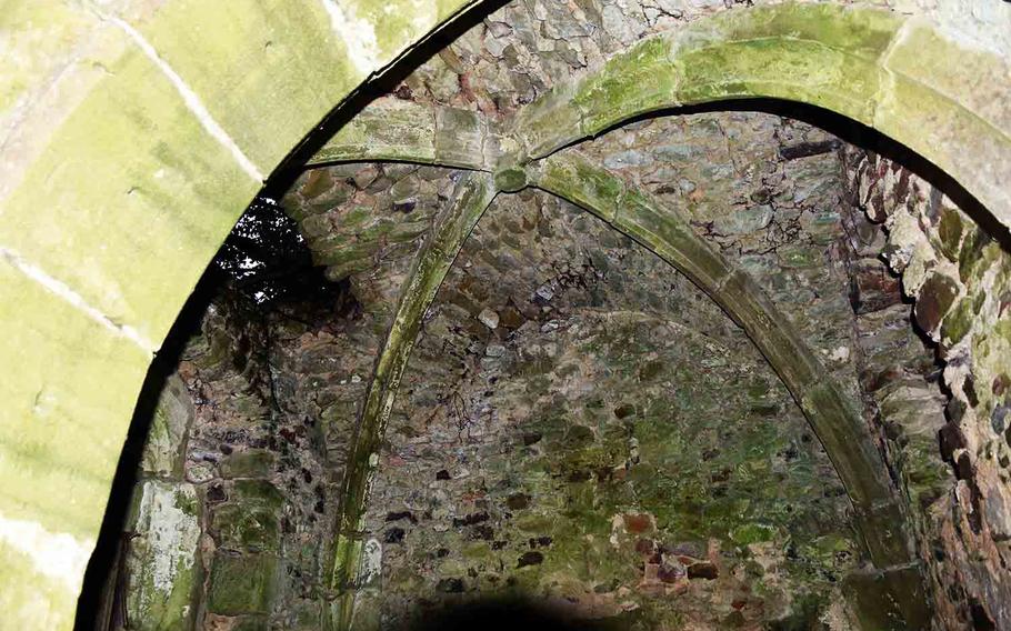 Inside one of the ruined churches, at Grafenwoehr, Germany, Sept. 1, 2017. 